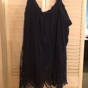 Cato Tops - Cato’s Navy Crochet tank top STUNNING! Cato Tops - Cato’s Navy Crochet tank top STUNNING!